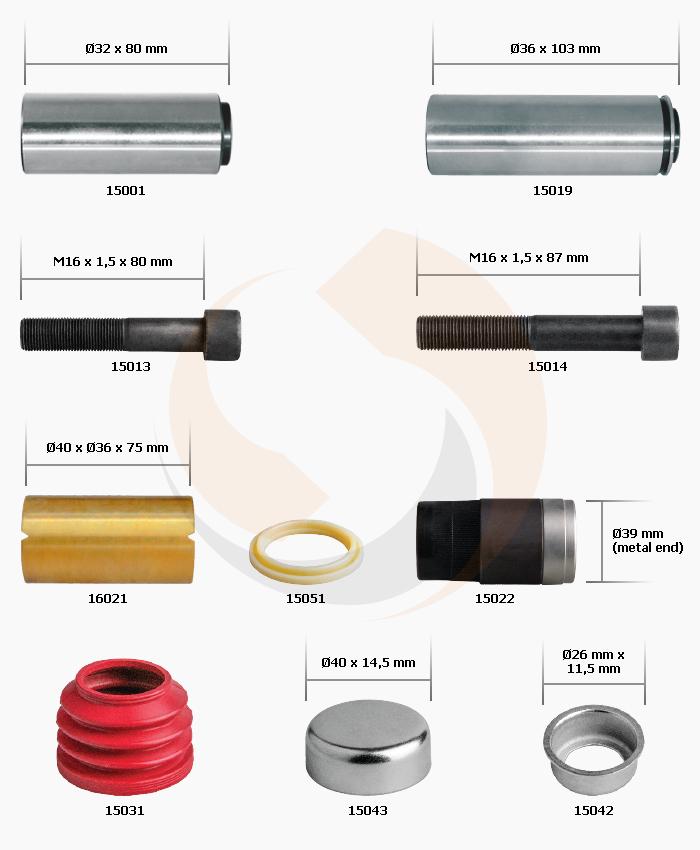 РМК СУПОРТА KNORR SB 5 (НАПР., ВТУЛКИ, ПИЛЬН., БОЛТИ) (Арт. 10-1023) — FREENCO
