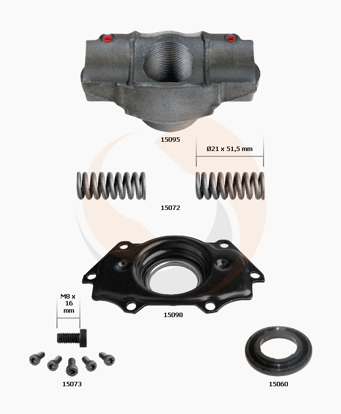 РМК СУПОРТА KNORR SN 5 (БЛОК ПРИВОДУ, ПРУЖИНИ, КРИШКА, САЛЬНИК) (Арт. 10-1028) — FREENCO