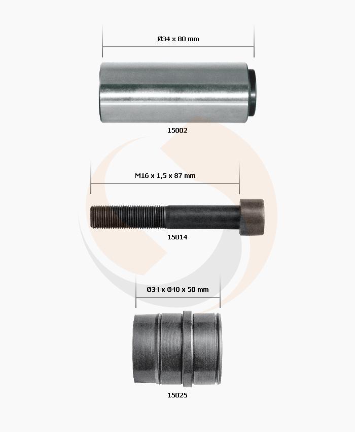 РМК СУПОРТА KNORR SB 5/6/7 (К-КТ КОРОТКОЇ НАПРАВЛ. ø34x80) (Арт. 10-1060) — FREENCO