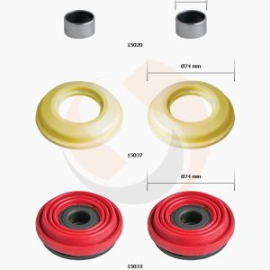 РМК СУПОРТА KNORR SB/SN 6/7 (ПИЛЬН. + ПЯТАКИ D74mm/БЕЗ БУРТ.) (Арт. 10-1161) — FREENCO