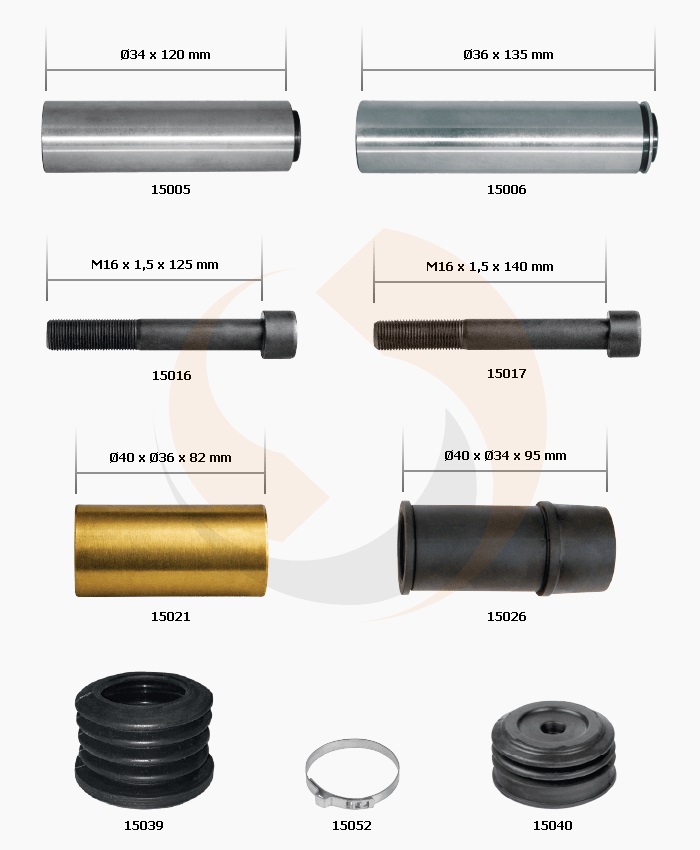 РМК СУПОРТА KNORR SB 6/7 (НАПР., ВТУЛКИ, ПИЛЬН., БОЛТИ) (Арт. 10-1222) — FREENCO