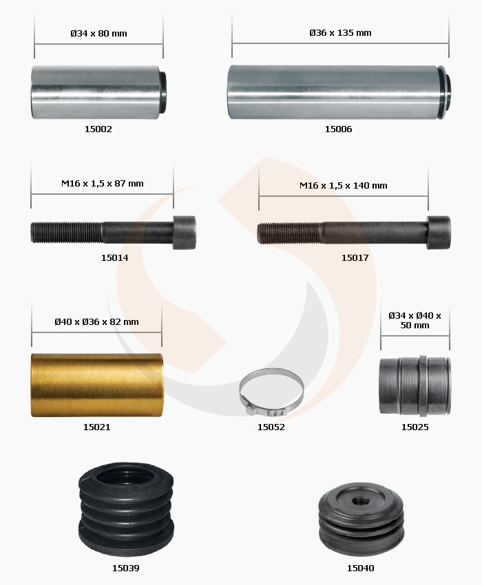 РМК СУПОРТА KNORR SB 7 (НАПР., ВТУЛКИ, ПИЛЬН., БОЛТИ) (Арт. 10-1234) — FREENCO