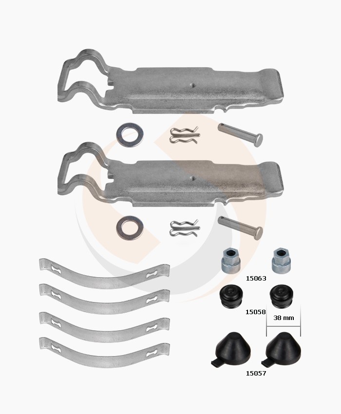 РМК СУПОРТА KNORR SB/SN (МОНТАЖНИЙ К-КТ КОЛОДОК) (Арт. 10-1265) — FREENCO