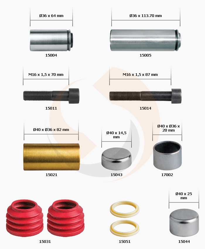 РМК СУПОРТА KNORR ST7 (НАПР., ВТУЛКИ, ПИЛЬН., БОЛТИ) SCHMITZ (Арт. 10-1289) — FREENCO