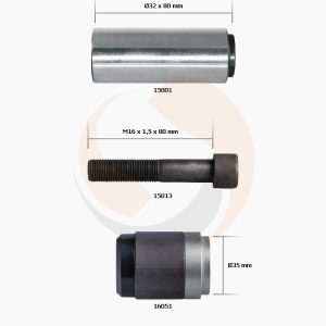РМК СУПОРТА KNORR SB/SN 6/7 (НАПР. Ø32x80 mm, БОЛТ, ВТУЛКА КОРОТКА-Ø35 mm) (Арт. 10-1305) — FREENCO