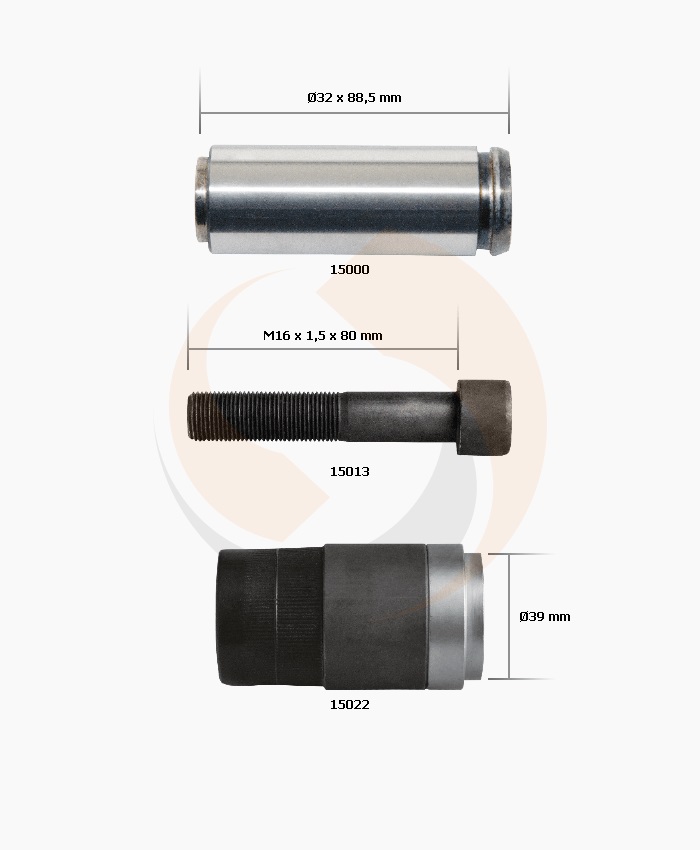 РМК СУПОРТА KNORR SN/SK 6/7 (НАПР.Ø32x88.5mm, БОЛТ, ВТУЛКА - Ø39mm) (Арт. 10-1315) — FREENCO