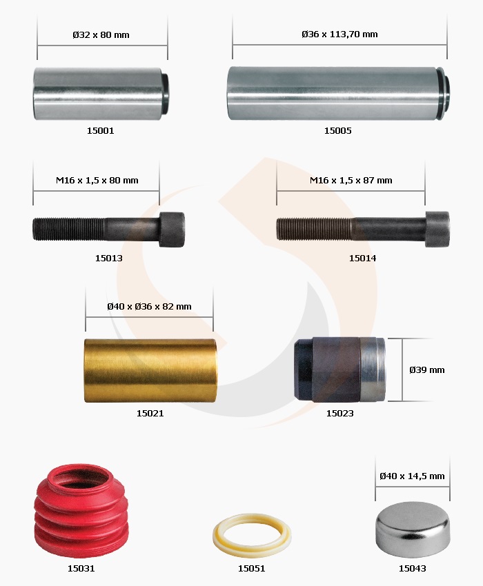 РМК СУПОРТА KNORR SN/SK 6/7 (НАПР. 32x80/36x113.7, ВТУЛКА L=82 mm) (Арт. 10-1320) — FREENCO