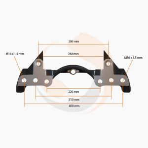 СКОБА ГАЛЬМ. СУПОРТА Knorr 22.5" BPW Type ЛІВА/ПРАВА (Арт. 10-1913) — FREENCO