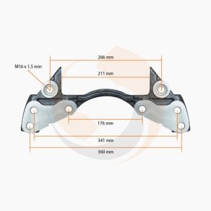 СКОБА ГАЛЬМ. СУПОРТА Knorr 19.5" ЛІВА/ПРАВА (Арт. 10-1916) — FREENCO