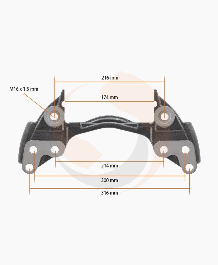 СКОБА ГАЛЬМ. СУПОРТА Knorr 17.5" ЛІВА/ПРАВА (SB5/MB ATEGO) (Арт. 10-1917) — FREENCO