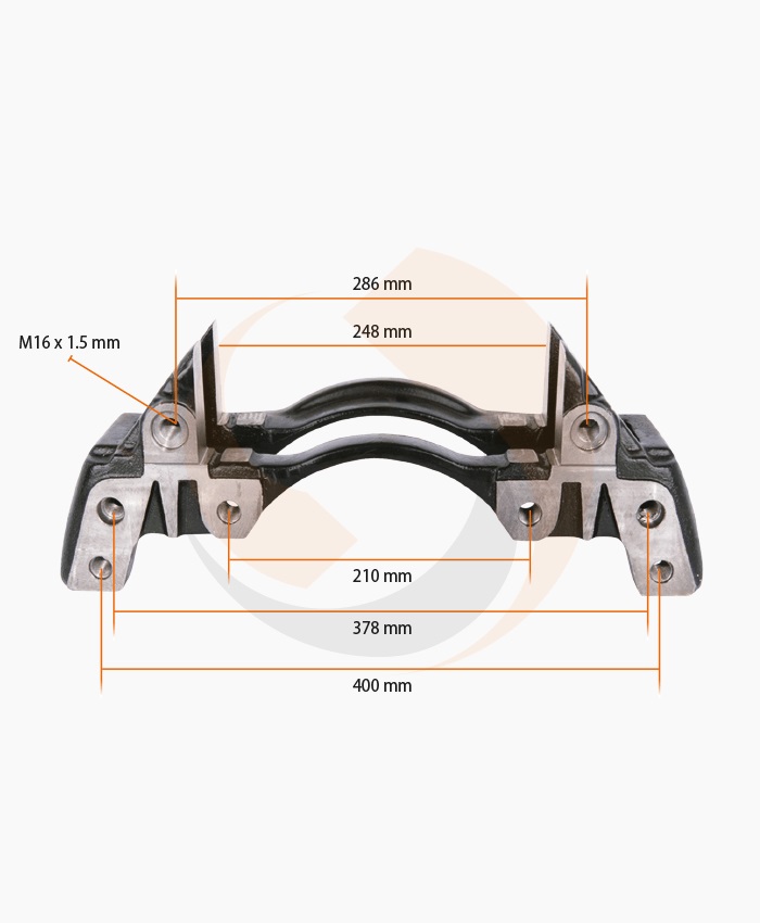 СКОБА ГАЛЬМ. СУПОРТА Knorr 22.5" MB AXOR ЛІВА/ПРАВА (Арт. 10-1925) — FREENCO
