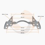 СКОБА ГАЛЬМ. СУПОРТА Knorr 22.5" ЛІВА/ПРАВА (DAF/Old Model) (Арт. 10-1929) — FREENCO