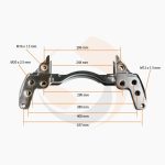 СКОБА ГАЛЬМ. СУПОРТА Knorr 22.5" ЛІВА/ПРАВА (SCANIA) (Арт. 10-1960) — FREENCO