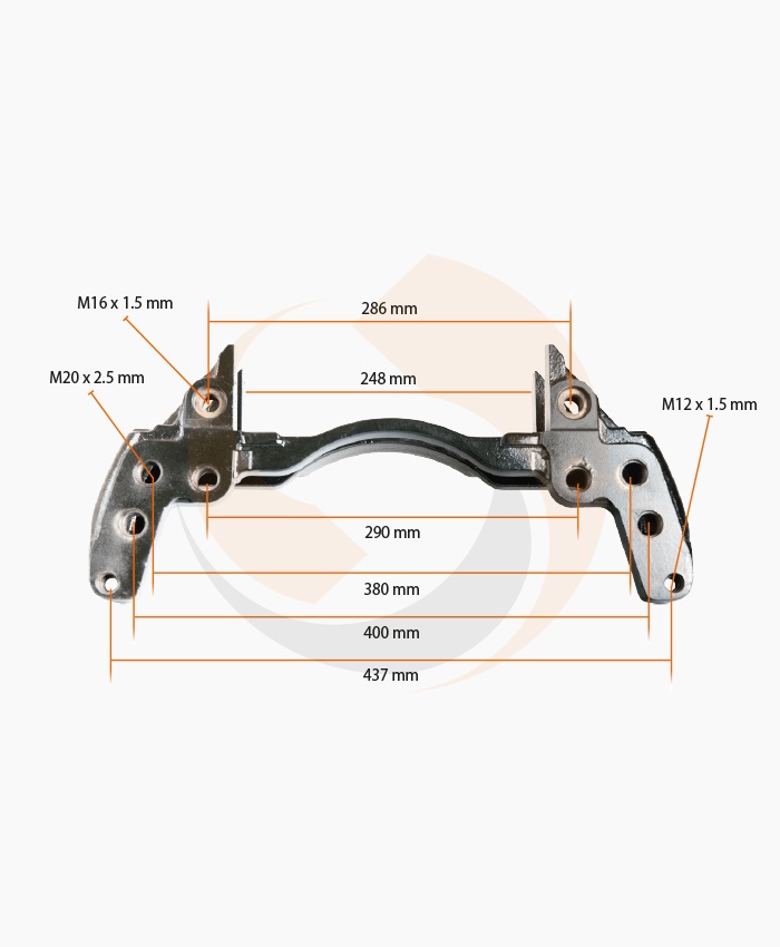 СКОБА ГАЛЬМ. СУПОРТА Knorr 22.5" ЛІВА/ПРАВА (SCANIA) (Арт. 10-1960) — FREENCO
