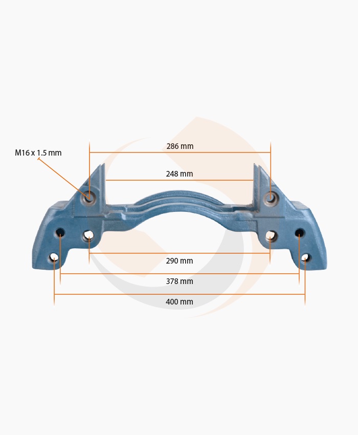 СКОБА ГАЛЬМ. СУПОРТА Knorr 22.5" ЛІВА/ПРАВА (DAF) (Арт. 10-1961) — FREENCO