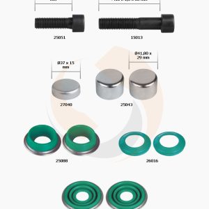 РМК СУПОРТА MERITOR DX 195 (ПИЛЬНИКИ, ЗАГЛ., БОЛТИ) (Арт. 20-195-001) — FREENCO