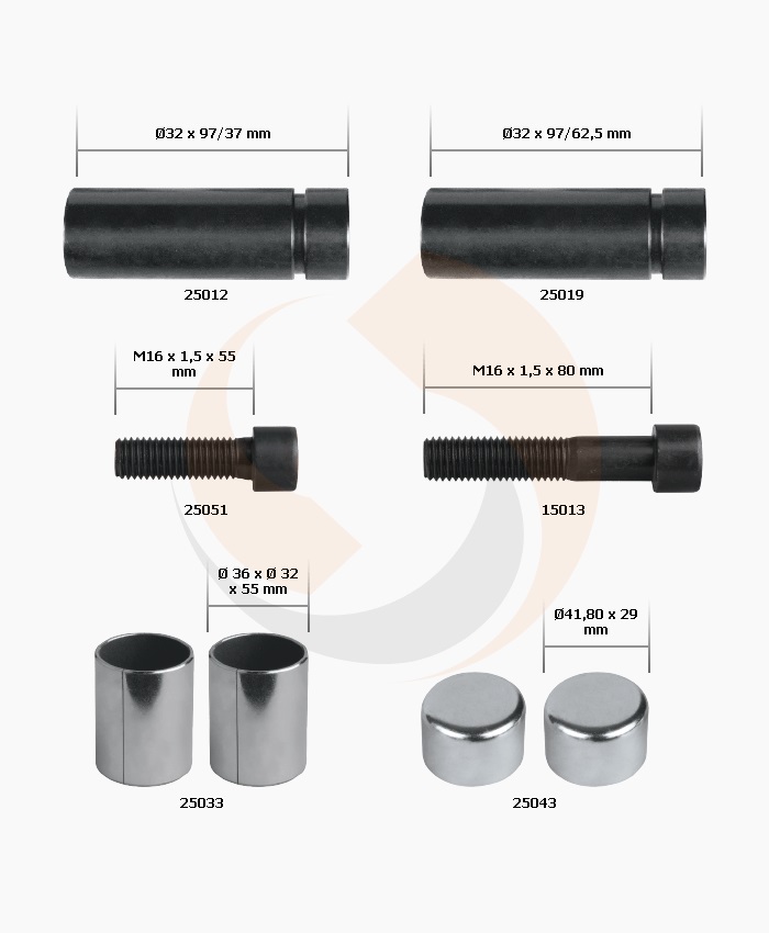 РМК СУПОРТА MERITOR DX 195 (НАПР., ВТУЛКИ, БОЛТИ, ЗАГЛ.) (Арт. 20-195-025) — FREENCO