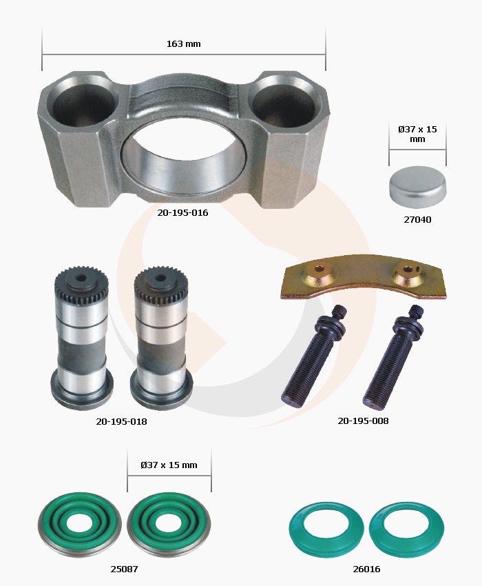 РМК МЕХАНІЗМУ ПІДВОДКИ MERITOR DX 195 ПРАВИЙ (Арт. 20-195-070) — FREENCO