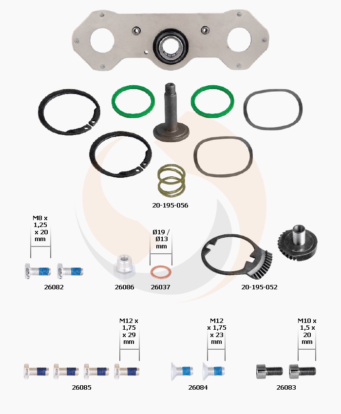 РМК МЕХАНІЗМУ ПІДВОДКИ MERITOR DX 195 ПРАВИЙ (З СЕГМЕНТОМ) (Арт. 20-195-072) — FREENCO