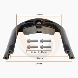 СКОБА ГАЛЬМ. СУПОРТА Meritor 22.5" ЛІВА/ПРАВА (З БОЛТАМИ) (Арт. 20-2053) — FREENCO