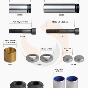 РМК СУПОРТА MERITOR D3 (НАПР., ВТУЛКИ, ПИЛЬН., БОЛТИ, ЗАГЛ.) (Арт. 20-2230) — FREENCO