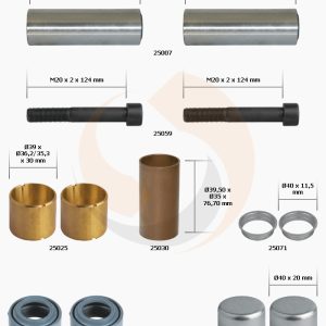 РМК СУПОРТА MERITOR D DUCO RADIAL (НАПР. + ВТУЛК. + БОЛТИ + ПИЛЬН.) (Арт. 20-2380) — FREENCO