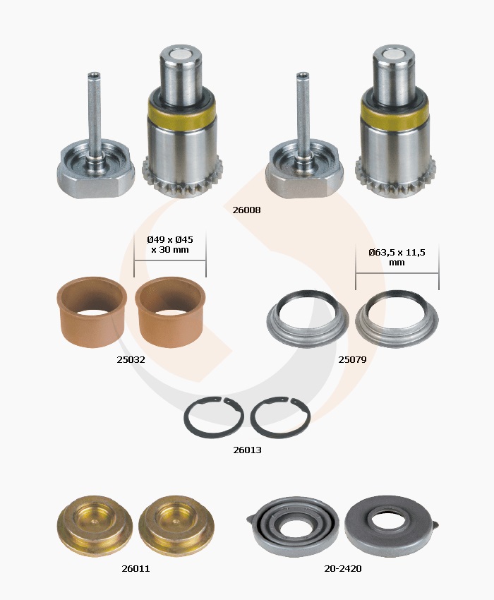 РМК СУПОРТА MERITOR C/D/LE DUCO ЛІВИЙ (ШТОВХАЧІ, ПИЛЬН.,ПЯТАКИ) (Арт. 20-2431) — FREENCO