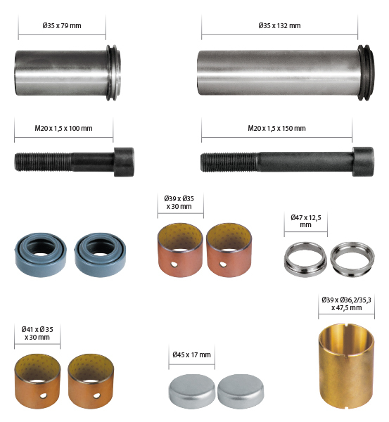 РМК СУПОРТА MERITOR D LISA (НАПР., ПИЛЬН., БОЛТИ, ЗАГЛ.) (Арт. 20-2550) — FREENCO