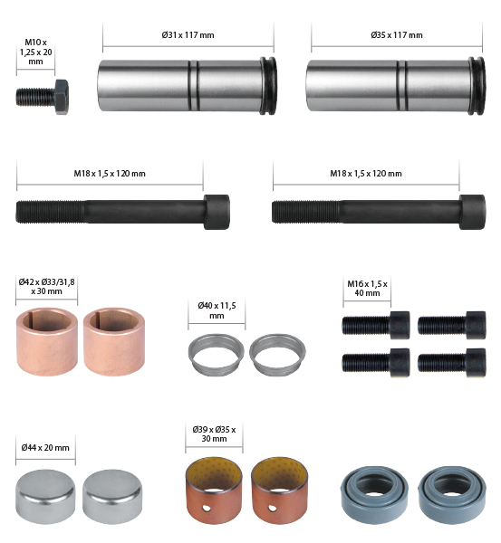 РМК СУПОРТА MERITOR ELSA225 RADIAL (НАПР., ПИЛЬН., БОЛТИ, ЗАГЛ.) (Арт. 20-2584) — FREENCO