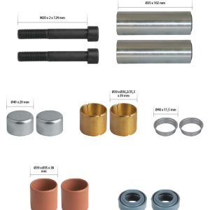 РМК СУПОРТА MERITOR D DUCO RADIAL (НАПР. + ВТУЛК. + БОЛТИ + ПИЛЬН.) (Арт. 20-2587) — FREENCO