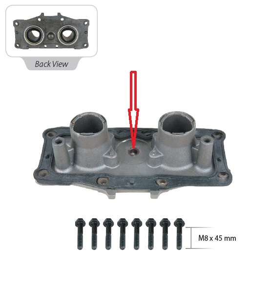 КОРПУС ПОРШНІВ АЛЮМІН. MERITOR ELSA2 !! ВТУЛКА !!  ( + ПРОКЛ. + БОЛТИ) (Арт. 20-2600-1) — FREENCO