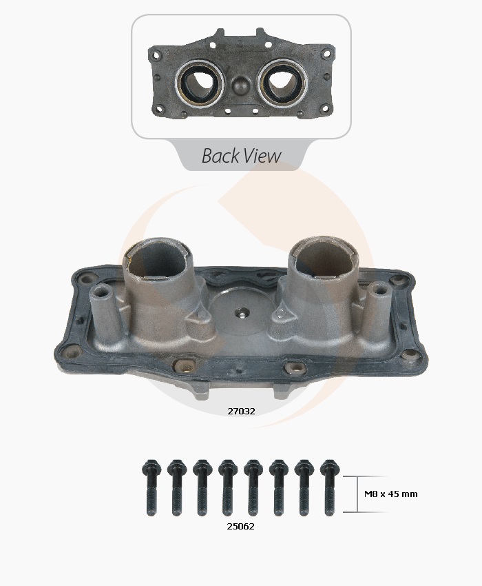 КОРПУС ПОРШНІВ АЛЮМІН. MERITOR ELSA2 ( + ПРОКЛ. + БОЛТИ) (Арт. 20-2600) — FREENCO