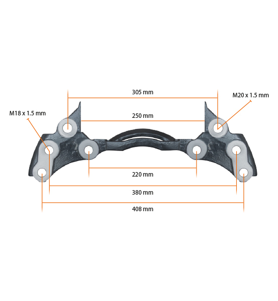 СКОБА ГАЛЬМ. СУПОРТА MERITOR ELSA 1 MAN/RVI (Арт. 20-2917) — FREENCO