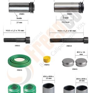 РМК СУПОРТА WABCO PAN 17 (БОЛТИ, НАПР., ВТУЛКИ, ПИЛЬН., ЗАГЛ.) (Арт. 30-3451) — FREENCO