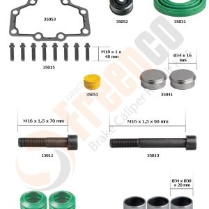 РМК СУПОРТА WABCO PAN 17 (БОЛТИ, ВТУЛКИ, ПРОКЛ., ПИЛЬН., ЗАГЛ.) (Арт. 30-3525) — FREENCO