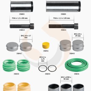 РМК СУПОРТА WABCO PAN 19-1/22-1 (НАПР., БОЛТИ, ВТУЛКИ, ПИЛЬН., ЗАГЛ.) (Арт. 30-3550) — FREENCO