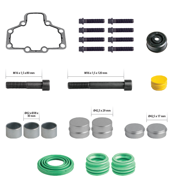 РМК СУПОРТА WABCO PAN 19-1/22-1 (ПРОКЛ., БОЛТИ, ВТУЛКИ, ПИЛЬН., ЗАГЛ.) (Арт. 30-3570) — FREENCO