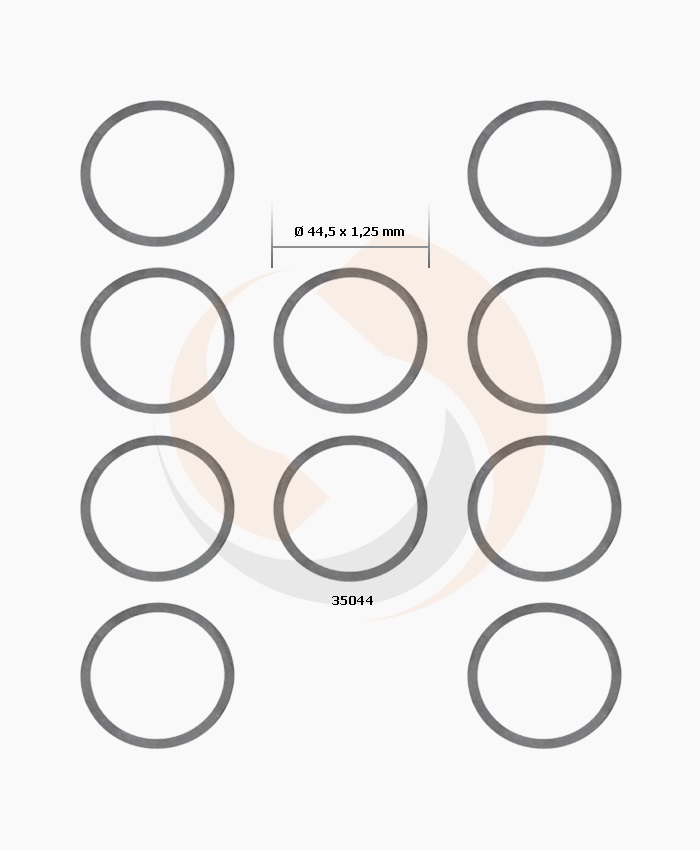 КІЛЬЦЕ МЕТАЛЕВЕ ПИЛЬНИКА СУПОРТА Ø38xØ44.5x1.25 WABCO PAN 19/22 (ЦІНА ЗА 1 ШТ !!!) (Арт. 30-3591) — FREENCO