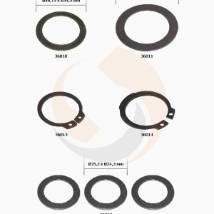 РМК МЕХАНІЗМУ ПІДВОДКИ WABCO MAXX 22 (ШАЙБИ, СТОПОРНІ КІЛЬЦЯ) (Арт. 30-3693) — FREENCO