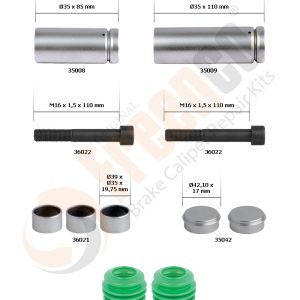 РМК СУПОРТА WABCO 1300 V-G (НАПР., БОЛТИ, ВТУЛКИ, ПИЛЬН., ЗАГЛ.) (Арт. 30-3701) — FREENCO