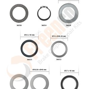 РМК СУПОРТА WABCO 1300 V-G (ШАЙБИ, САЛЬНИК, ПІДШИПНИК) (Арт. 30-3704) — FREENCO
