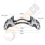 СКОБА ГАЛЬМ. СУПОРТА Wabco 22.5" ПРАВА (MAXX 22/MAN) (Арт. 30-3963) — FREENCO