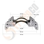 СКОБА ГАЛЬМ. СУПОРТА Wabco 19.5" ПРАВА (Арт. 30-3965) — FREENCO