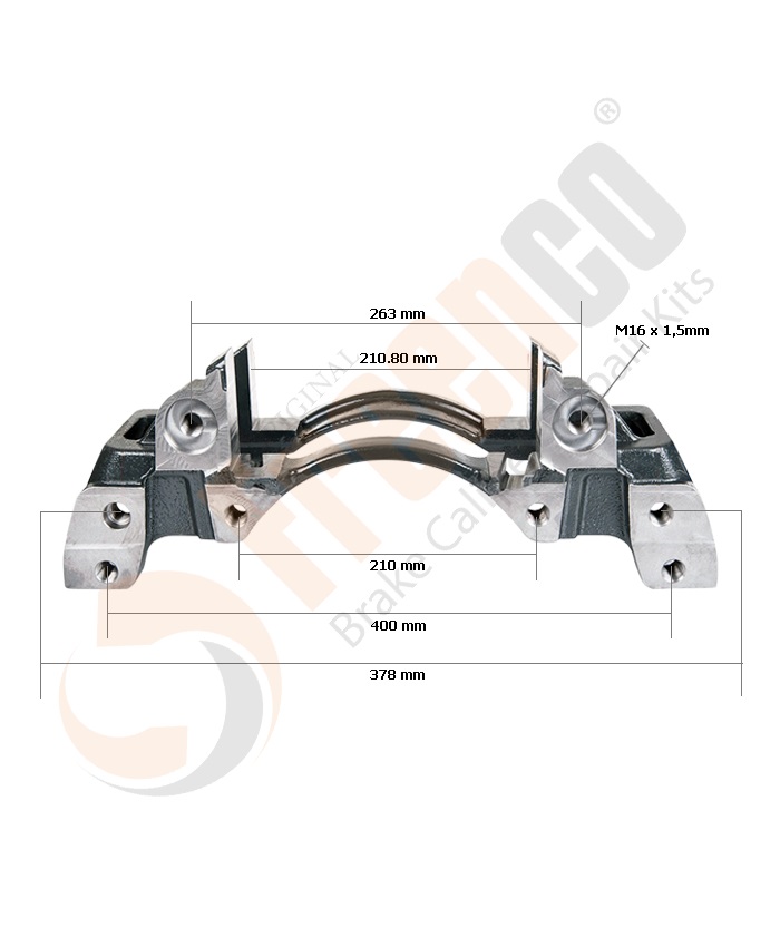 СКОБА ГАЛЬМ. СУПОРТА Wabco 22.5" ПРАВА (Арт. 30-3969) — FREENCO