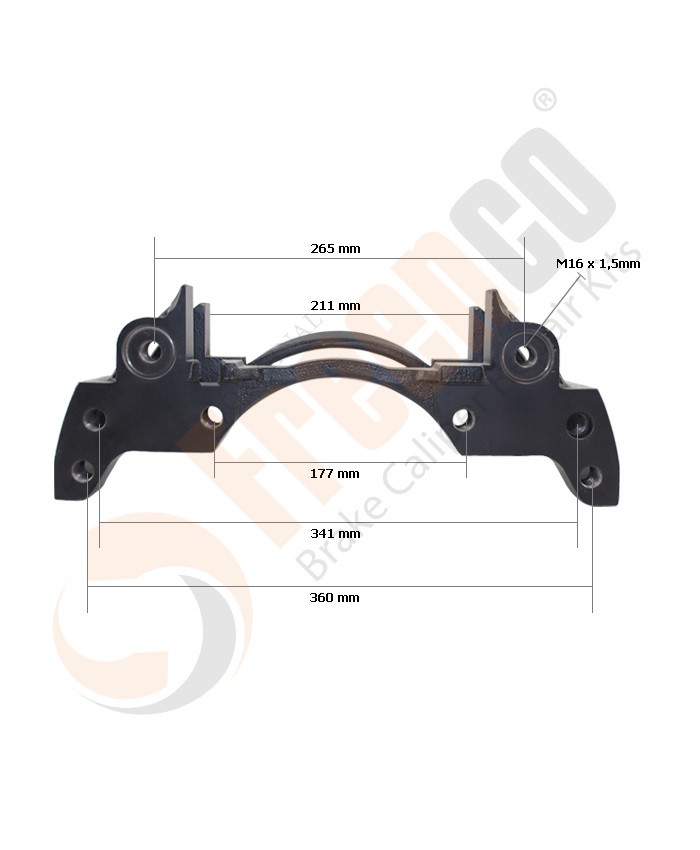 СКОБА ГАЛЬМ. СУПОРТА Wabco 19.5" ЛІВА (Арт. 30-3974) — FREENCO