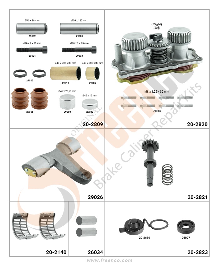 РМК СУПОРТА HOWO, SITRAK ПОВНИЙ (ЗАДНІЙ ПРАВИЙ) (Арт. FX-2811) — FREENCO