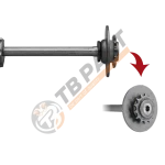 ВАЛ МЕХАНІЗМА ВЕДЕНИЙ KNORR SN6/SN7/SK7/SL7/SM7 (Арт. 111034) — TBPART