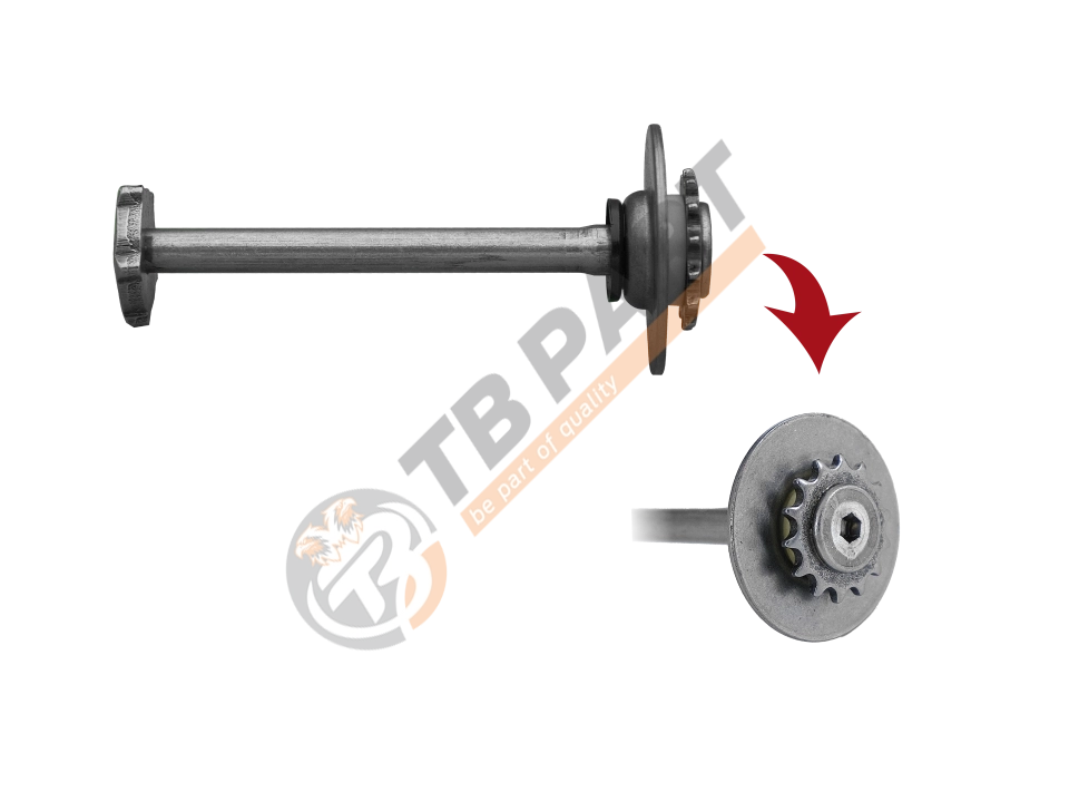ВАЛ МЕХАНІЗМА ВЕДЕНИЙ KNORR SN6/SN7/SK7/SL7/SM7 (Арт. 111034) — TBPART