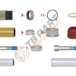 РМК СУПОРТА KNORR SB 6/7, SN 6/7 (НАПР., ВТУЛКИ, ПИЛЬН., БОЛТИ) (Арт. 111203) — TBPART