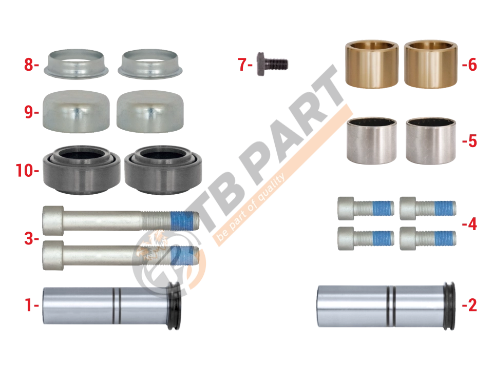 РМК СУПОРТА MERITOR ELSA225 RADIAL (НАПР., ПИЛЬН., БОЛТИ, ЗАГЛ.) (Арт. 122247) — TBPART